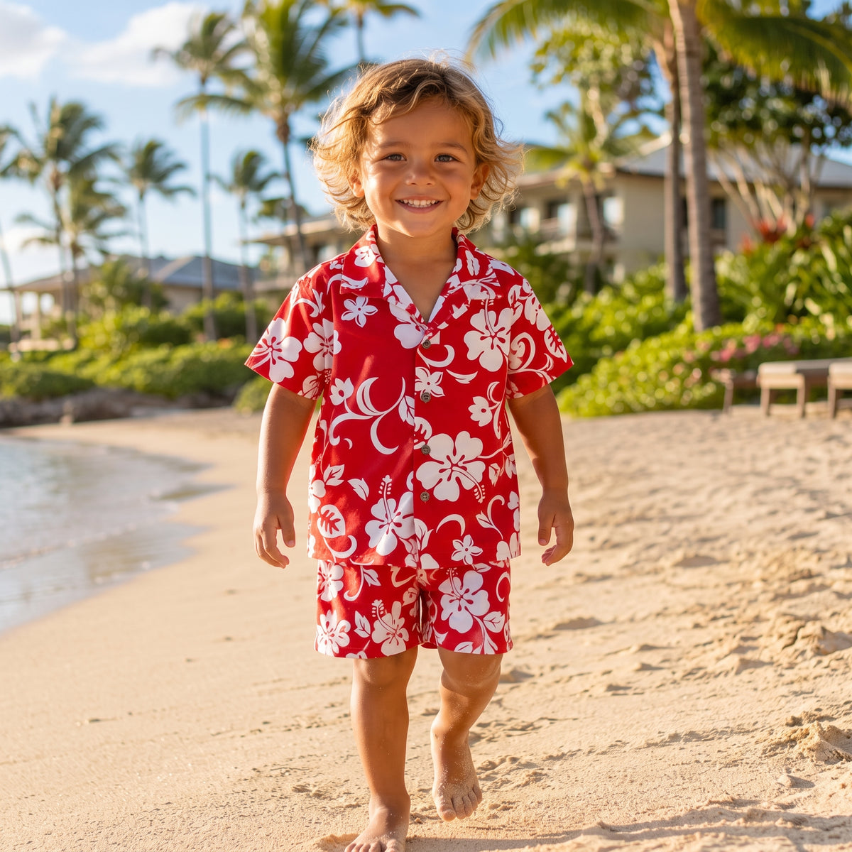 Ensemble enfant 17 (Hibiscus rouge)