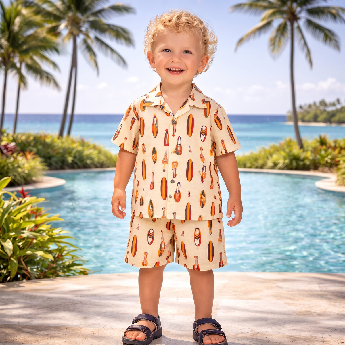 Ensemble enfant 19 (Surf crème)