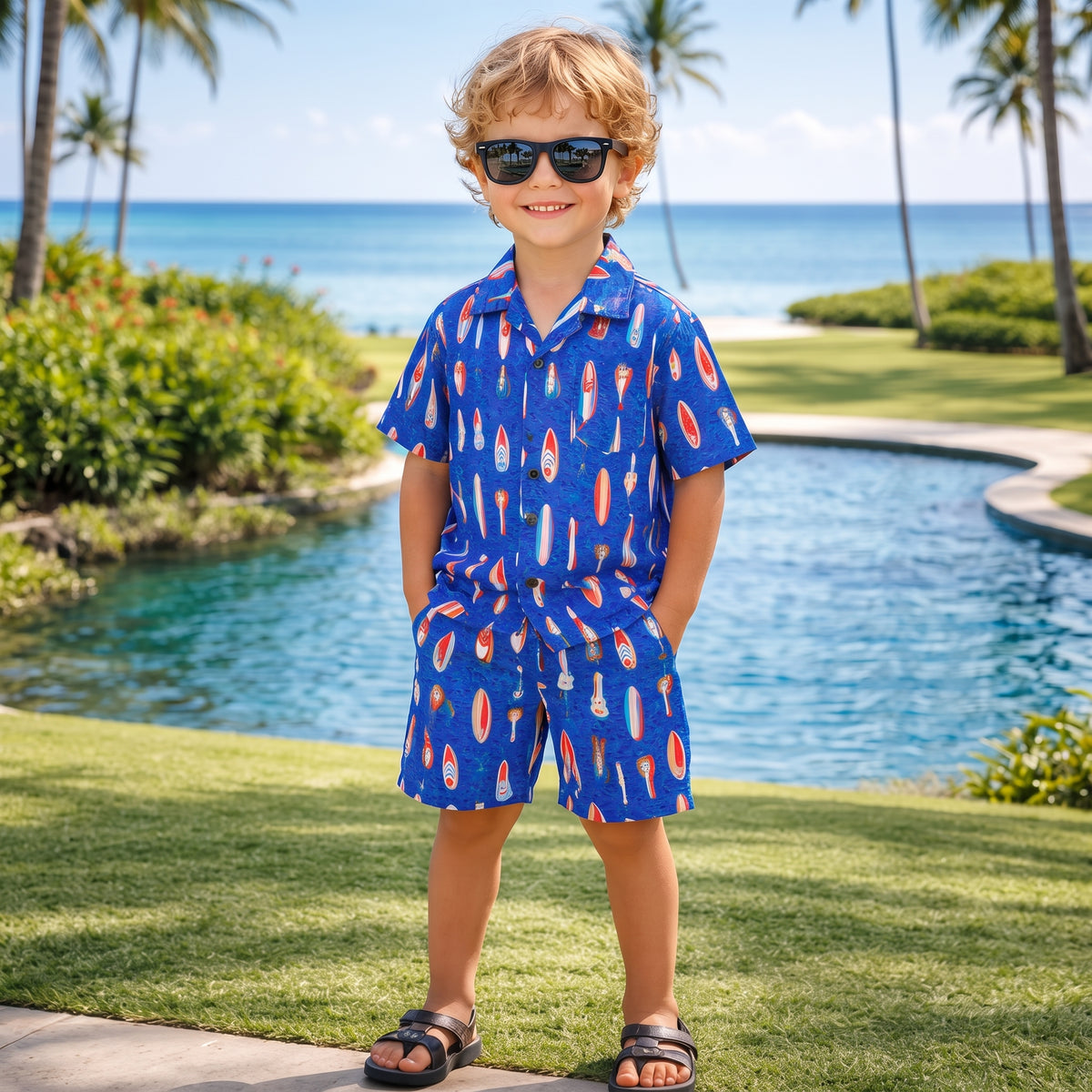 Ensemble enfant 22 (Surf bleu roi)