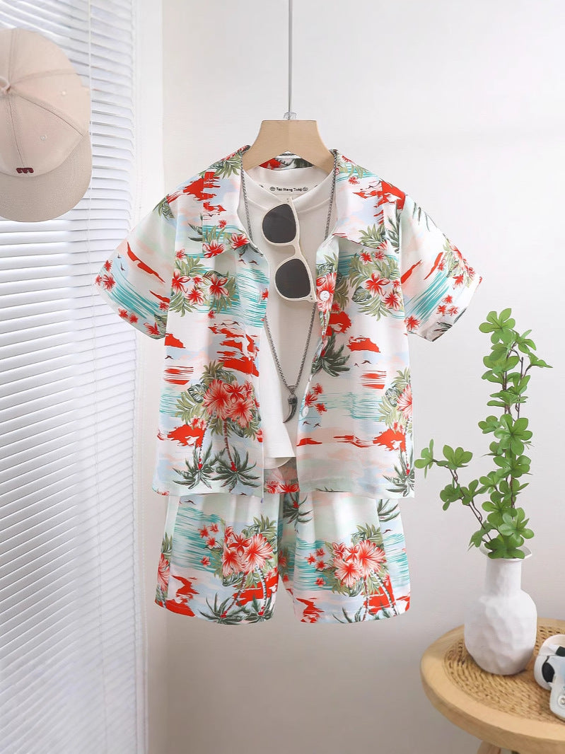 Ensembe 2 pcs (Chemise Hawaïenne + Short) 001