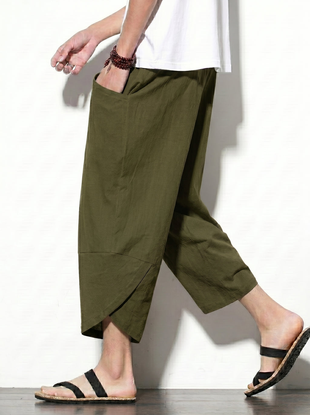 Pantalon en Lin Coupe Coréenne