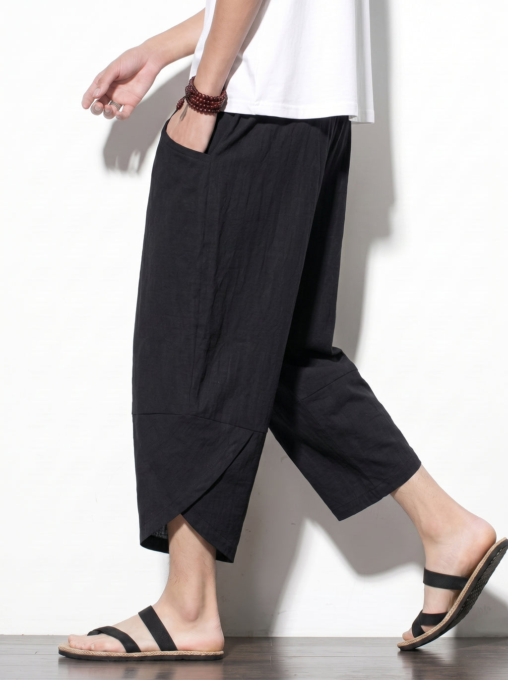 Pantalon en Lin Coupe Coréenne