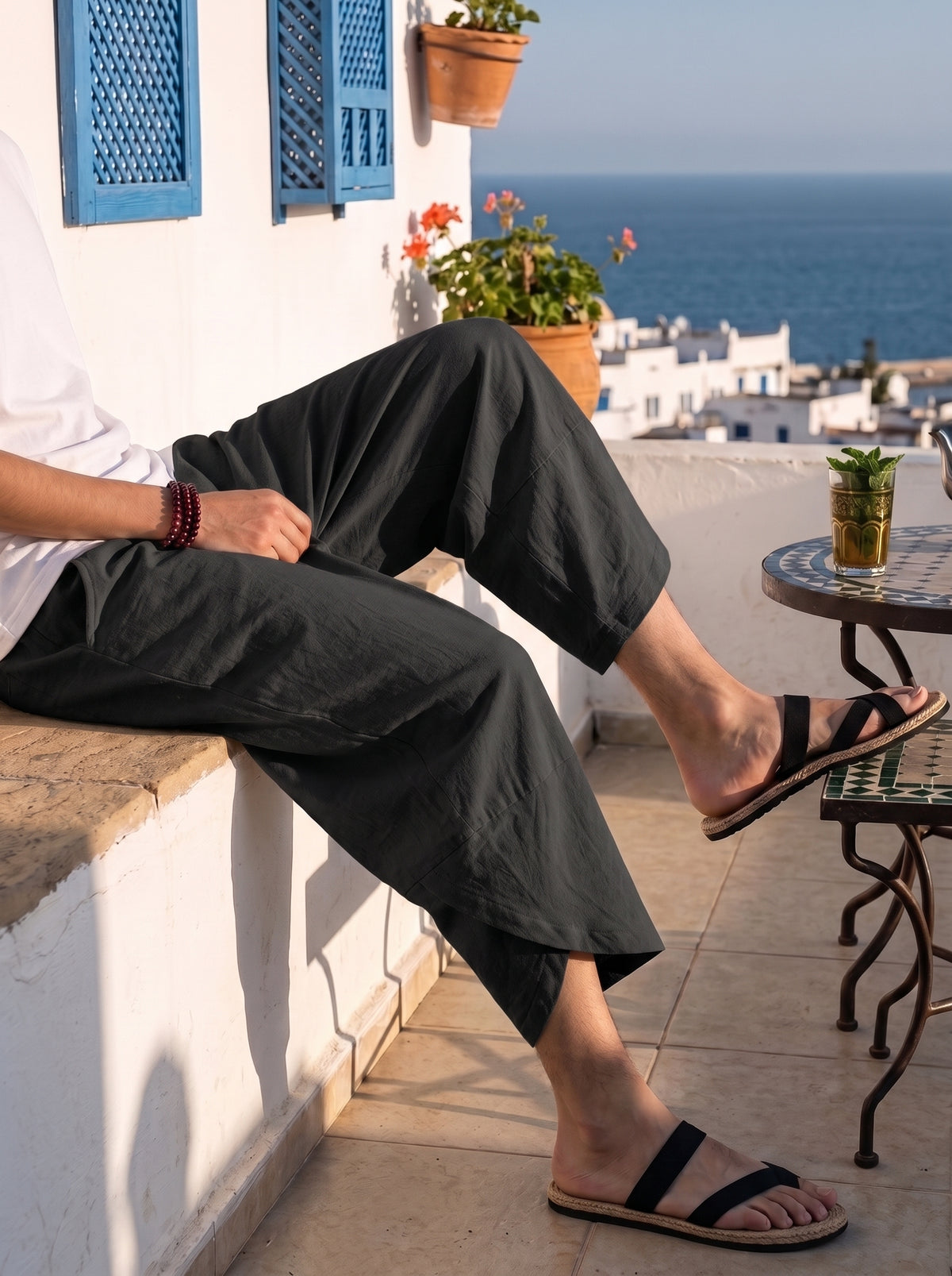 Pantalon en Lin Coupe Coréenne 1