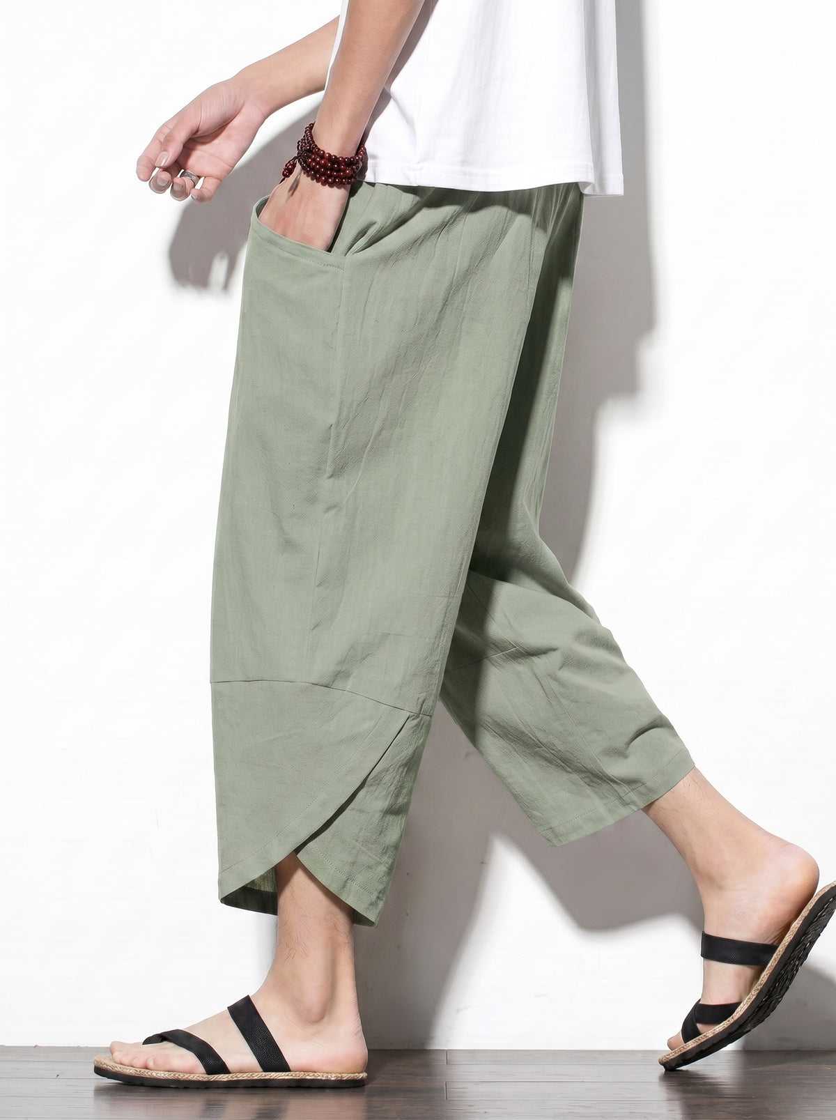 Pantalon en Lin Coupe Coréenne