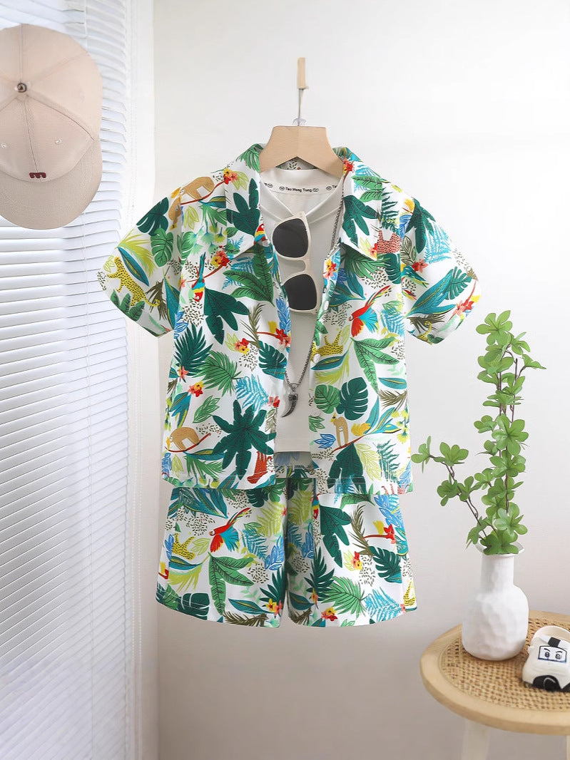 Ensembe 2 pcs (Chemise Hawaïenne + Short) 003
